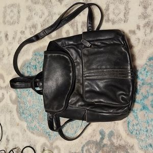Leather backpack